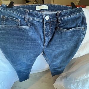 J.Jill Blue Medium Wash Smooth Fit Slim Ankle Stretchy Mid Rise Jeans Size 6‎
